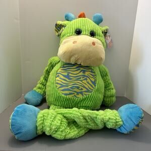 HugFun Lime Green Multicolor GIRAFFE Stripes Huge Stretch Arms & Legs Plush 36"